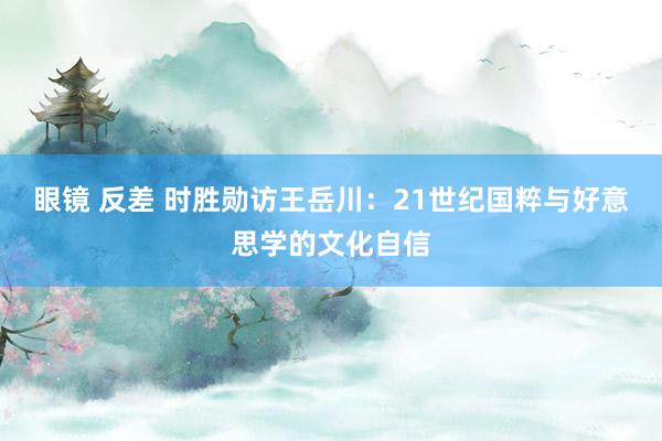 眼镜 反差 时胜勋访王岳川：21世纪国粹与好意思学的文化自信