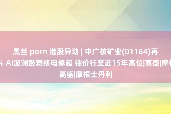 黑丝 porn 港股异动 | 中广核矿业(01164)再涨超11% AI波澜鼓舞核电修起 铀价行至近15年高位|高盛|摩根士丹利