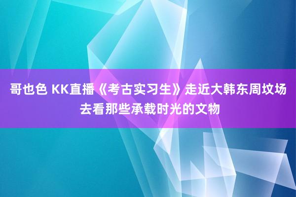 哥也色 KK直播《考古实习生》走近大韩东周坟场 去看那些承载时光的文物