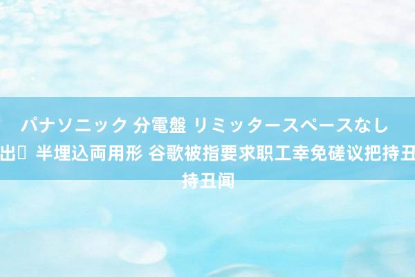 パナソニック 分電盤 リミッタースペースなし 露出・半埋込両用形 谷歌被指要求职工幸免磋议把持丑闻